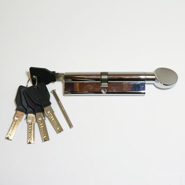 Цилиндровый механизм с перфорированным ключом, с вертушкой 110 (50+10+50 Верт) мат.никель 5 кл. (ремкомплект)