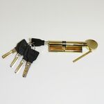Цилиндровый механизм с перфорированным ключом, с вертушкой 90 мм (35+10+45 Верт) латунь 5 кл. (ремкомплект)