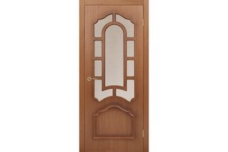 Дверь Соната Орех с бронзовым стеклом распашная одностворчатая