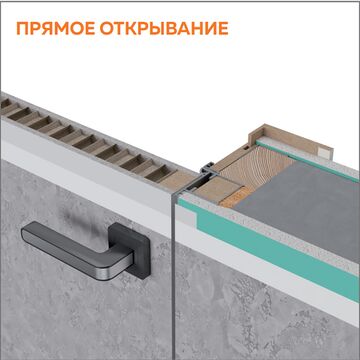 Межкомнатная дверь INVISIBLE скрытого монтажа, ГРУНТ, ABS кромка по периметру