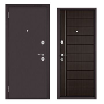 Входная дверь Buldoors Home Eco (Econom 60) металл без рис. букле шоколад/МДФ 136