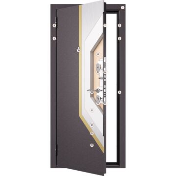 Входная дверь Buldoors Home Eco металл RL-3 букле графит / МДФ 104