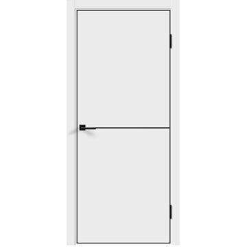 Межкомнатная дверь Flat H1, черная ПВХ кромка по периметру