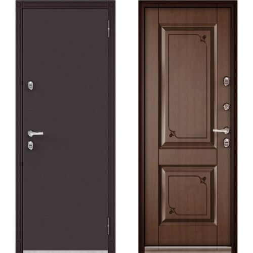 Входная дверь Buldoors Termo Standart металл без рис. Букле шоколад / МДФ 105