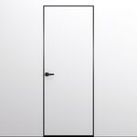 INVISIBLE скрытого монтажа, кромка алюминиевая черная с 3х сторон, прямое и обратное открывание, Дера