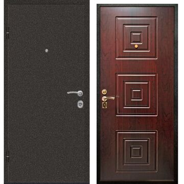 Входная дверь Трехконтурная L90 металл без рис. Антик серебро / МДФ ДН-40, Амелия Плюс