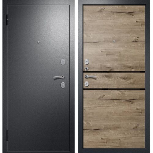 Входная дверь Дуэт 2 Антик серебро темное, FlyDoors