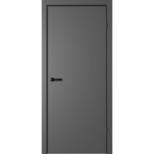 Межкомнатная дверь NEO N01, кромка алюминиевая черная с 4-х сторон, магнитный замок, FlyDoors