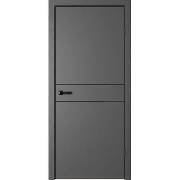 Межкомнатная дверь NEO N03, молдинг черный, кромка алюминиевая черная с 4-х сторон, магнитный замок, FlyDoors
