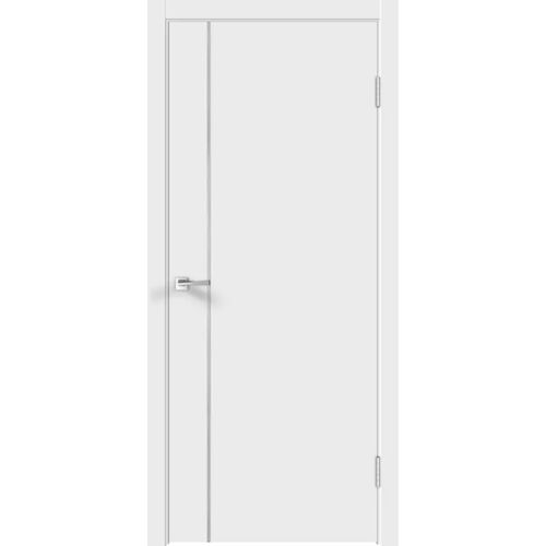 Межкомнатная дверь Galant M1, молдинг алюминиевый, кромка ABS белая по периметру, VellDoris