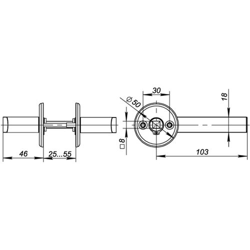 Ручка R.FIN50.H-0661 (H-0661) с круглой накладкой, Fuaro