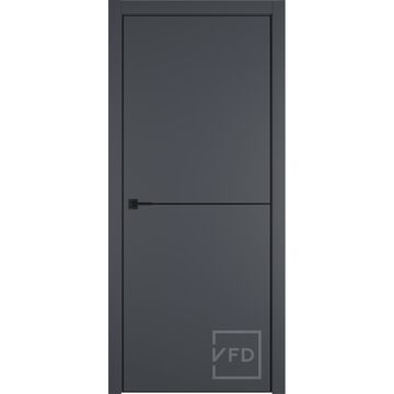 Межкомнатная дверь Urban 1, кромка алюминиевая черная с 2-х сторон, с врезкой, Владимирская фабрика дверей VFD