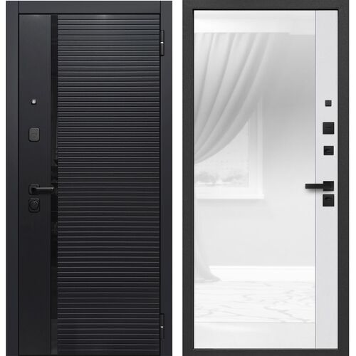 Входная дверь 7,5 см Черное Зеркало, Ferroni
