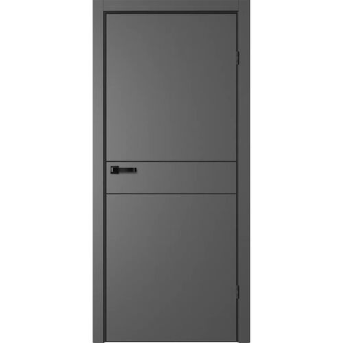 Межкомнатная дверь NEO N03, кромка алюминиевая черная с 4х сторон, молдинг пластик черный, FlyDoors