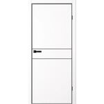 NEO N03, кромка алюминиевая черная с 4х сторон, молдинг пластик черный, FlyDoors
