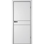 NEO N03, кромка алюминиевая черная с 4х сторон, молдинг пластик черный, FlyDoors